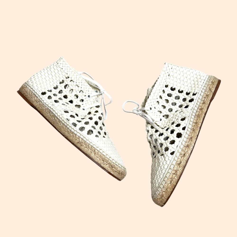 Celine Leather Woven Espadrilles